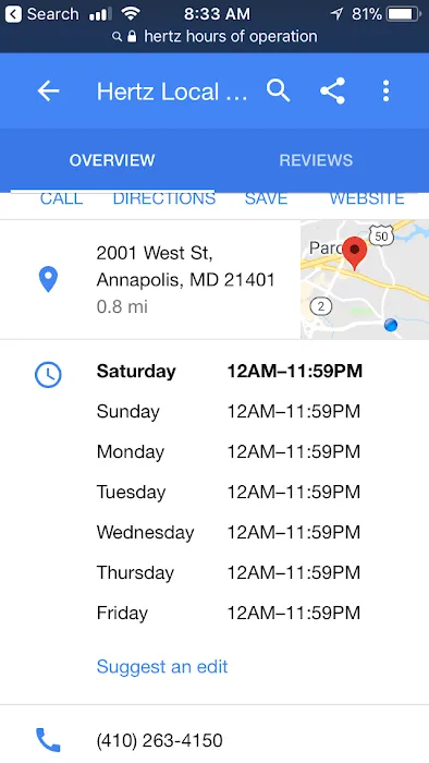Hertz Car Rental - Annapolis - West Street Picture 2