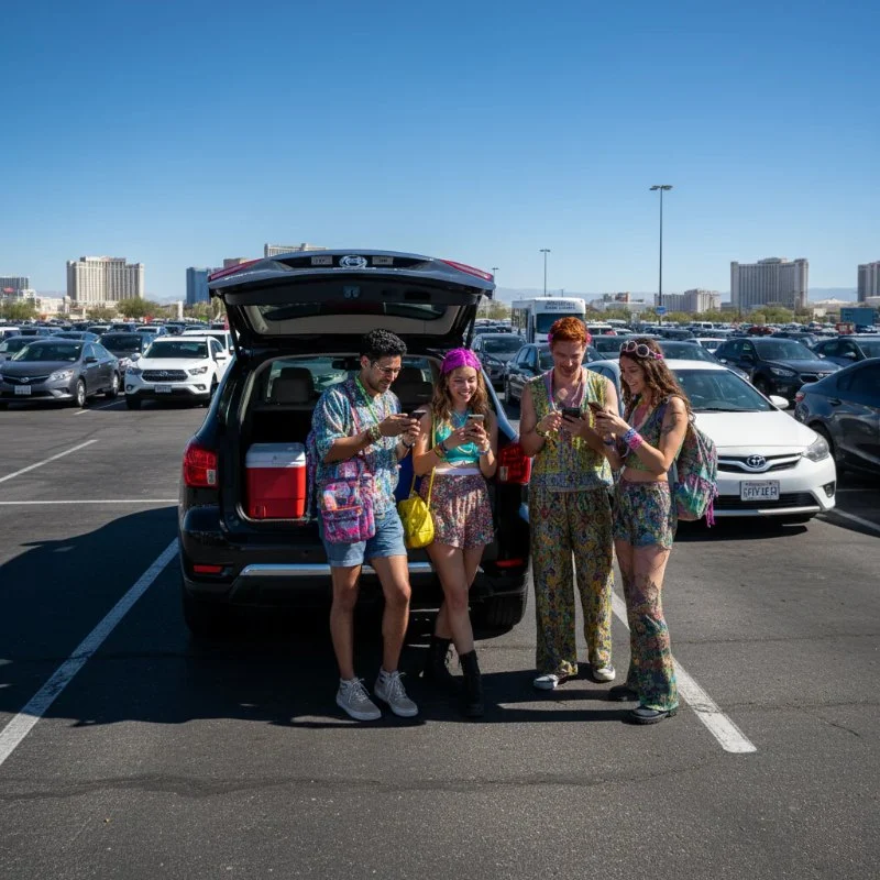 How to Avoid High Car Rental Costs at Music Festivals by Parking at a Shuttle Lot