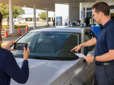 Rental Car Windshield Chip Guide: Report It Safely
