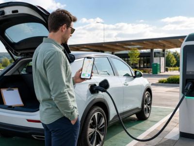 Rental EV Charging Plan: Connector, Route, Payment, and Return