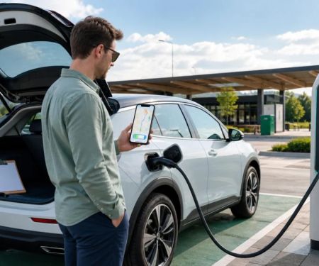 Rental EV Charging Plan: Connector, Route, Payment, and Return