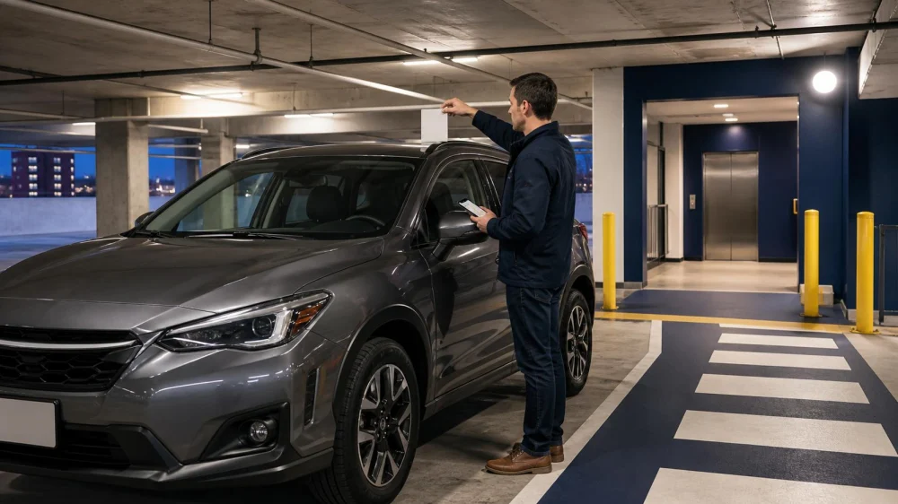Rental Car Overnight Parking: Check Height, Permission, Security, and Exit