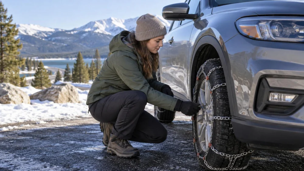 Rental Car Snow Chain Rules: Vehicle, Route, and Approval