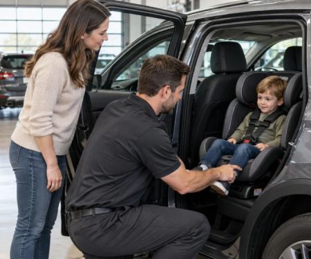 Rental Car Child-Seat Handoff: Position, Fit, and Confirmation