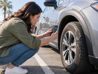 Rental Car Tyre Damage Photos: Angles, Time, and Report