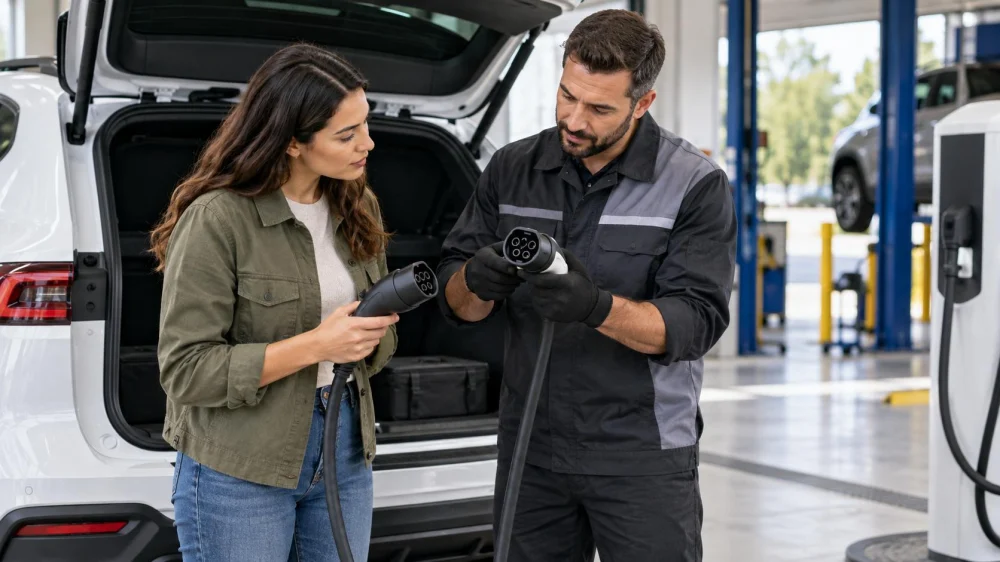 Rental Car Charging Cable Check: Connector, Damage, and Return