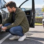 Rental Car Tyre Pressure: Label, Load, and Warning Light