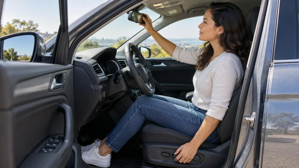 Rental Car Seat Adjustment: Reach, Mirrors, and Controls