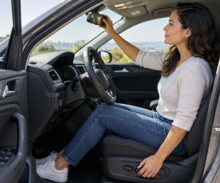 Rental Car Seat Adjustment: Reach, Mirrors, and Controls