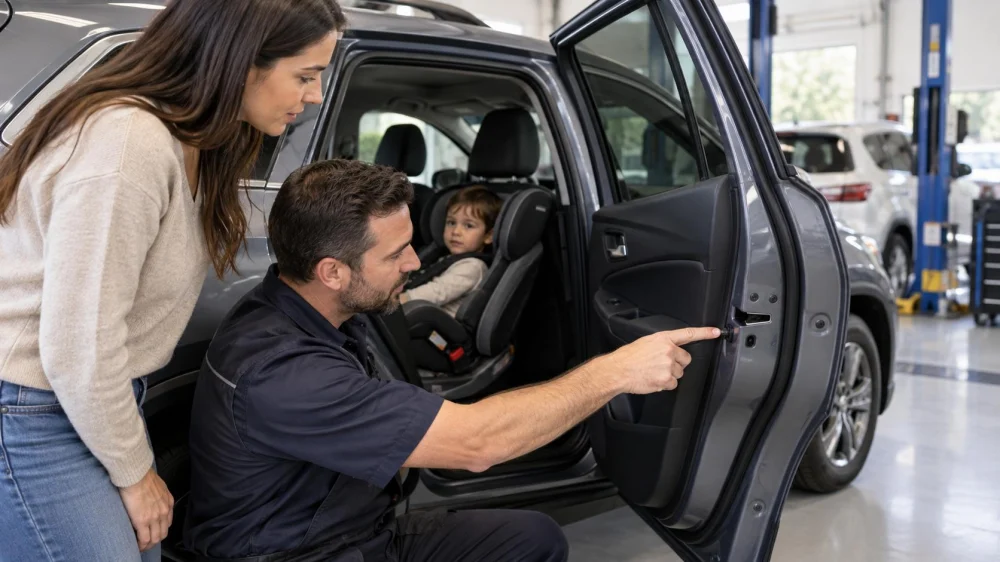 Rental Car Child Lock Check: Doors, Windows, and Handoff