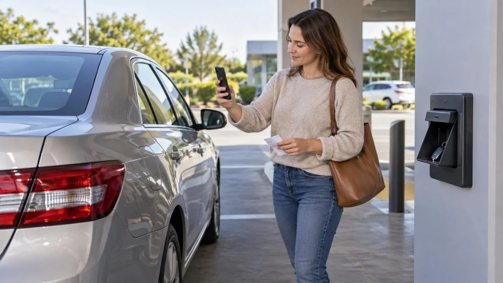 Rental Car Drop-Off Key Box: Time, Photos, and Receipt